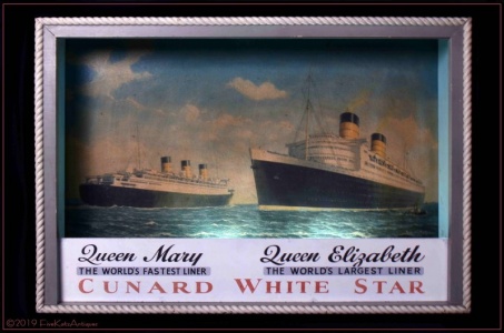 Cundard White Star travel shadowbox