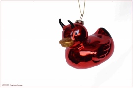 Devil Duckie Christmas Ornament