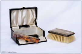 Men's silver plated vanity set